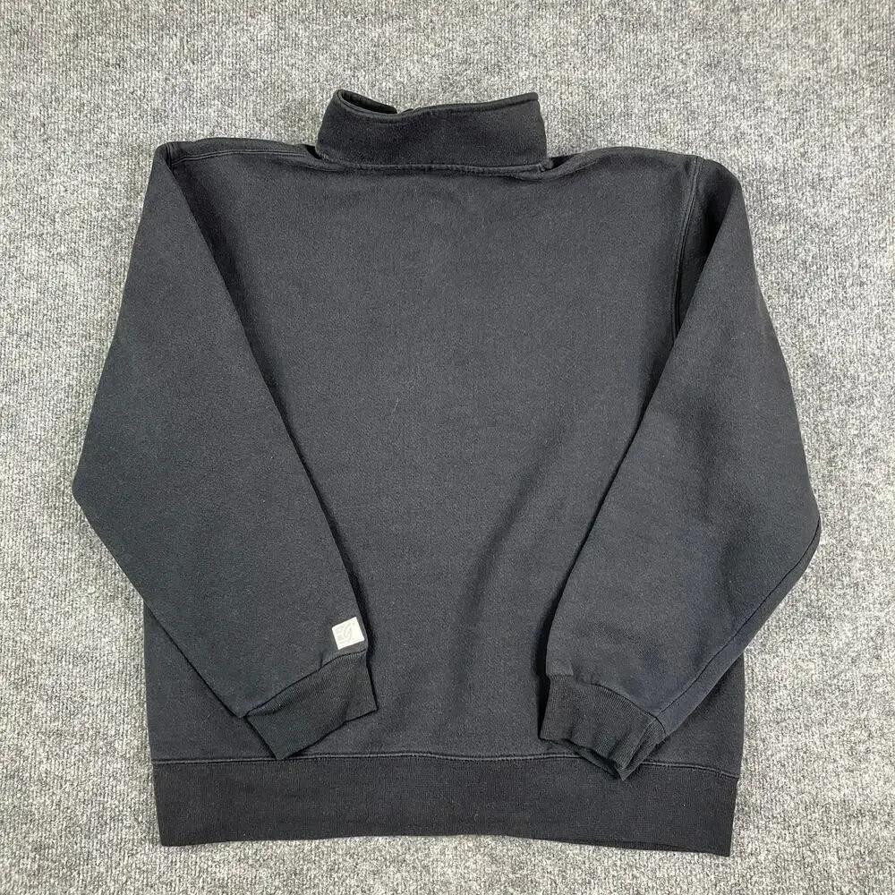 The Game North Platte Sweatshirt Mens M Black 1/4 Zip‎ Pullover Fleece